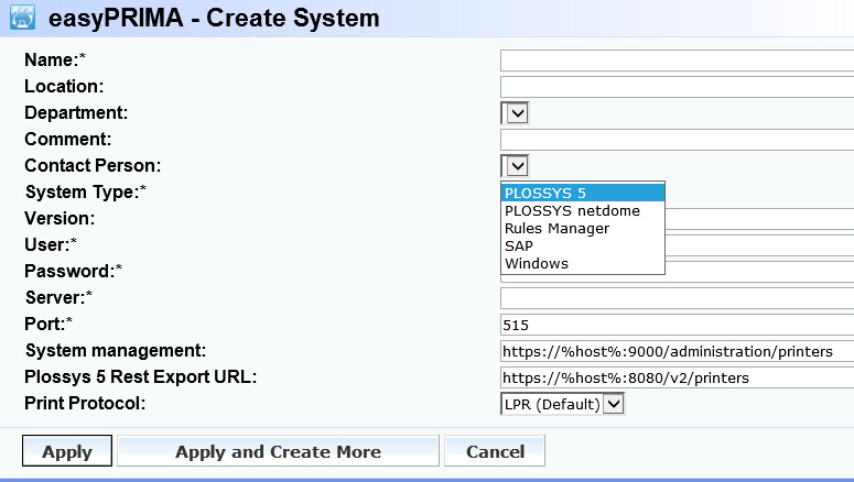 System Type