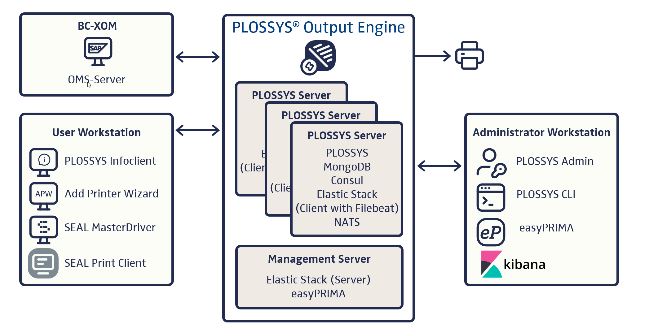 PLOSSYS Output Engine in Cluster Mode